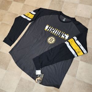 NHL BOSTON BRUINS HOCKEY 2XL Long Sleeve Shirt Grey Cotton RN104648 Bangladesh